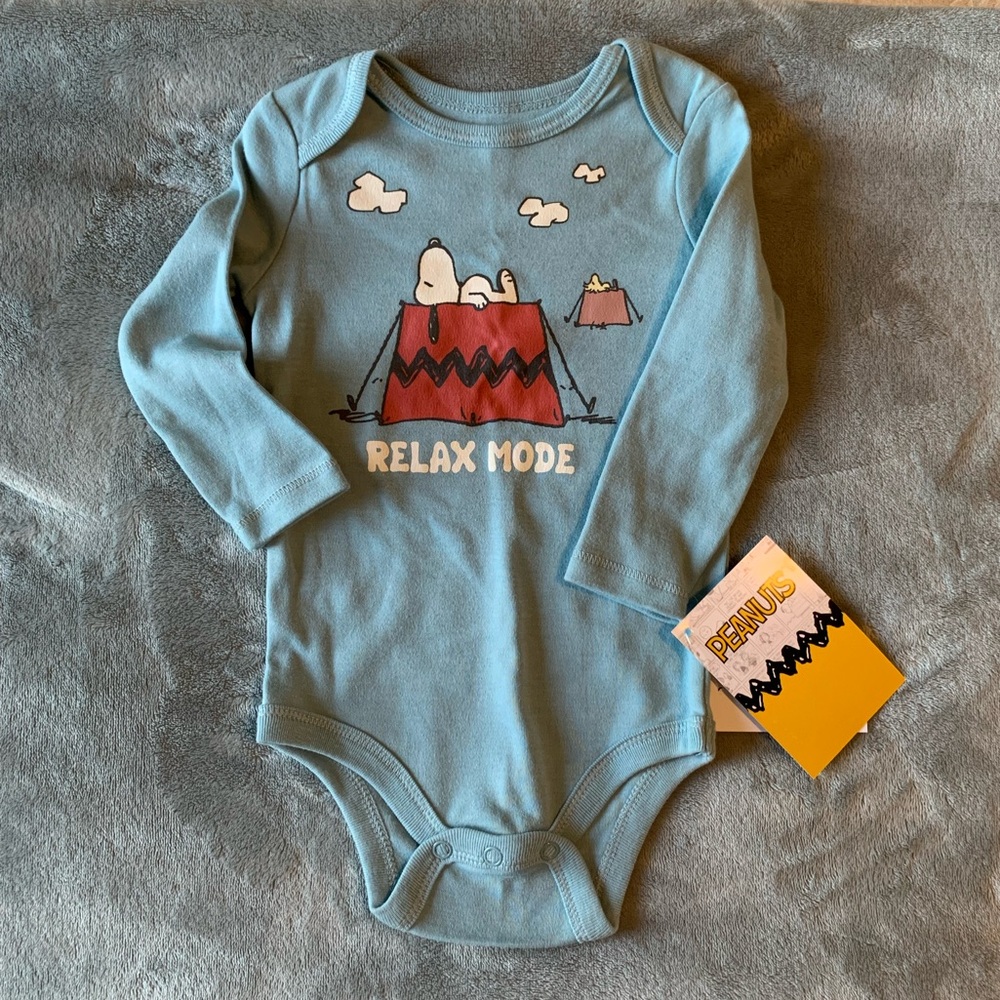 Peanuts Relax Mode Blue Bodysuit
